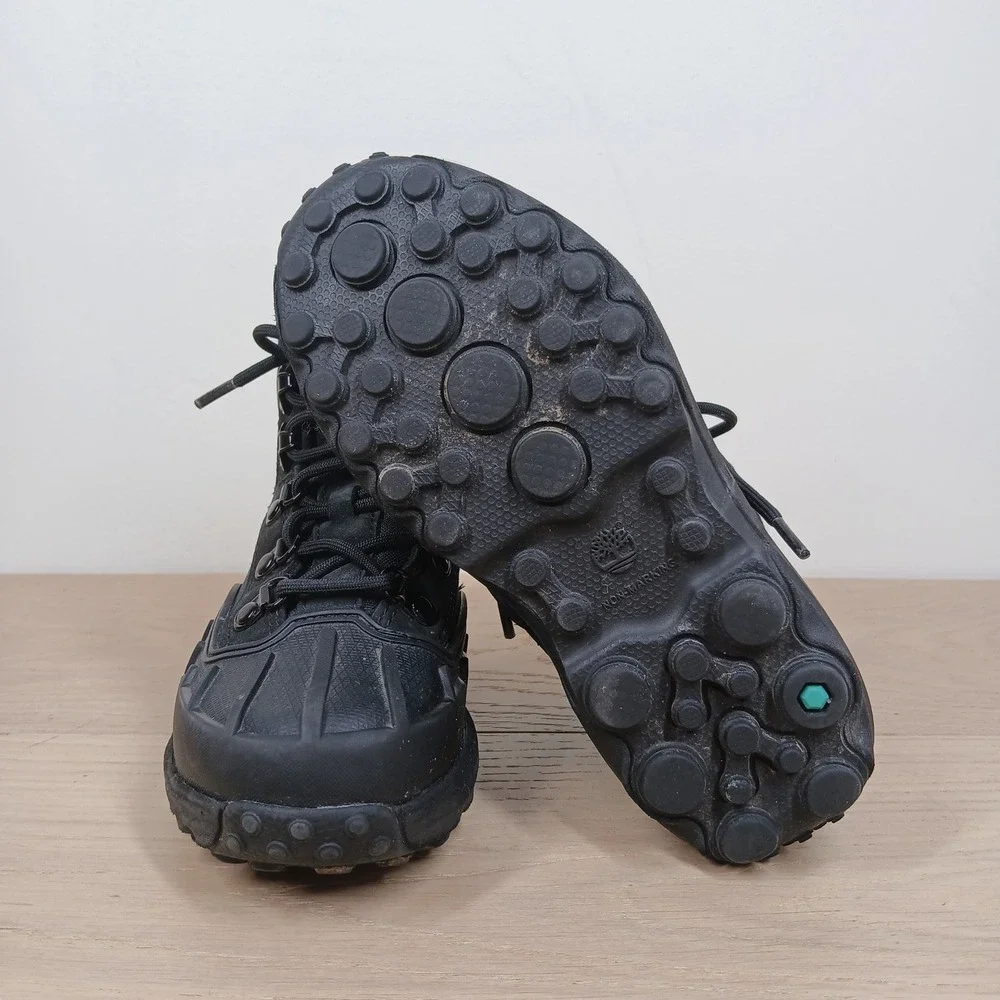 Timberland Euro Hiker Shell Toe Kids Size 13 Black Leather Rubber Boots WInter